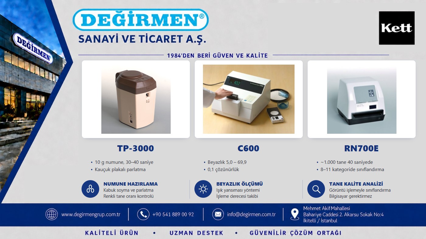 Kett TP-3000 Pearlest rice polisher, C600 rice whiteness meter and RN700E rice quality analyser
