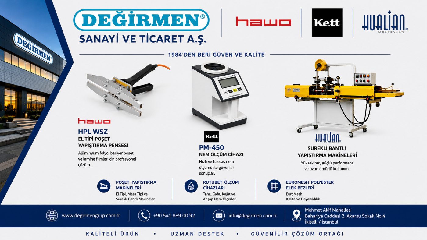 hawo HPL WSZ hand-held pouch sealer, Kett PM-450 moisture meter and Hualian continuous band sealer